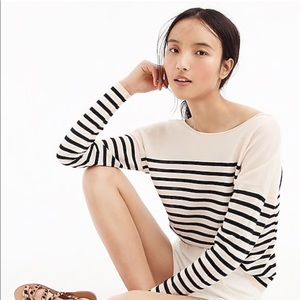 J Crew Striped V Back Pullover Sweater